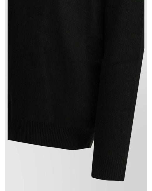 Golden Goose Deluxe Brand Black Ribbed Cotton Crewneck Sweater for men
