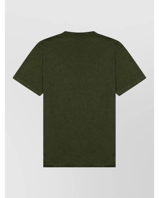 Mc2 Saint Barth Green Linen T-Shirt for men