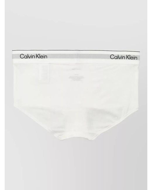 Calvin Klein White Low Rise Boyshort Brief Breathable Stretch