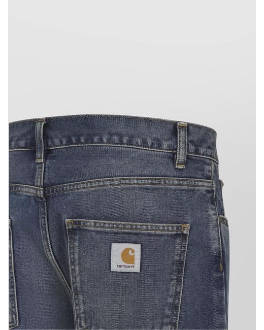 Carhartt Blue Denim Mid-Rise Tapered Jeans for men