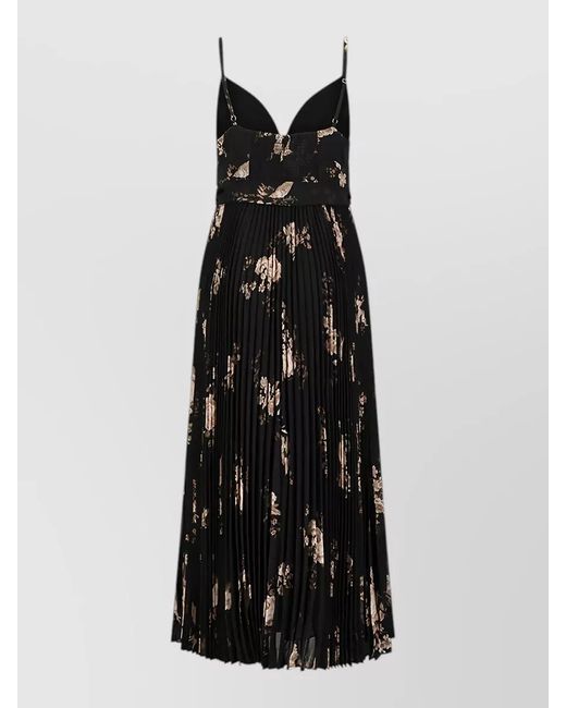 Zimmermann Black Picnic Dress Sunray Pleated Skirt Belt