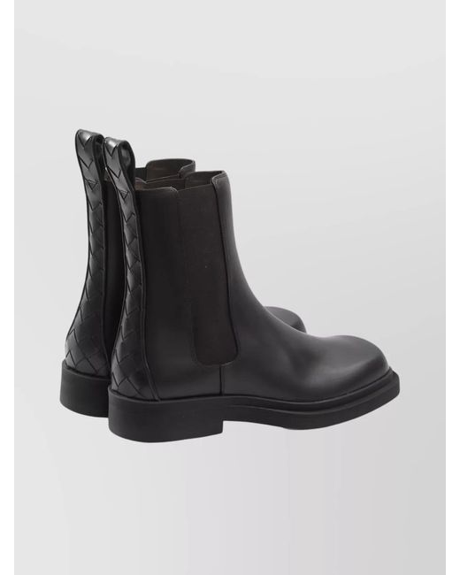 Bottega Veneta Black Leather Chelsea Boots for men