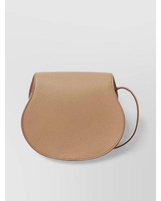 Chloé Natural Marcie Small Leather Shoulder Bag