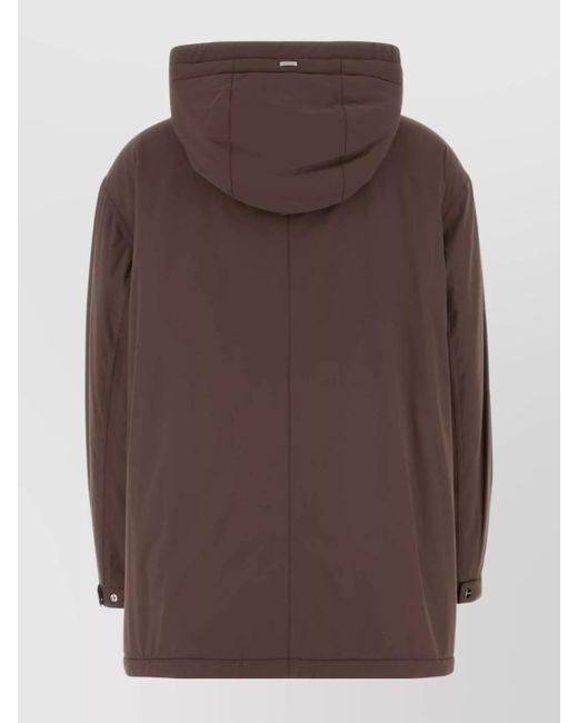 Herno Brown Stretch Nylon Puffer Jacket