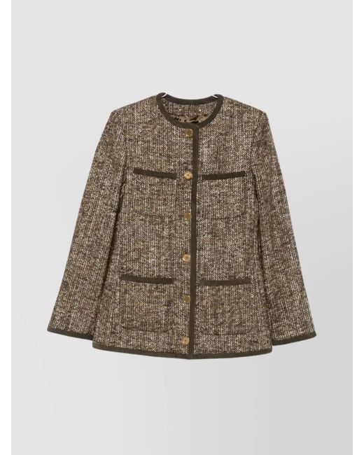 Golden Goose Deluxe Brand Natural Textured Wool Blend Outerwear Jacket