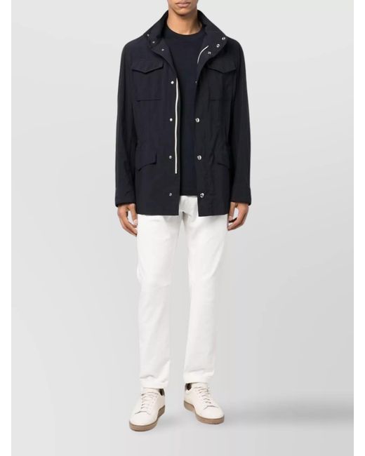 Brunello Cucinelli White Relaxed Fit Denim Trousers for men