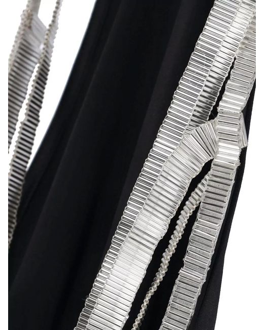 The Attico Black Knee-Length Mini Dress