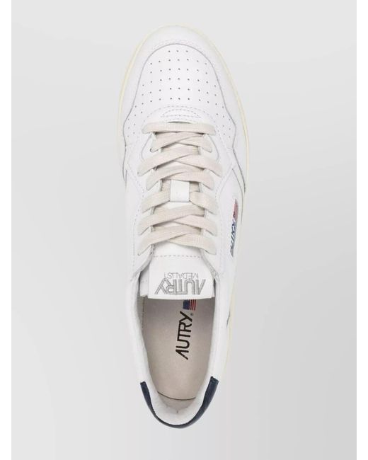 Autry White Leather Low Top Sneakers for men