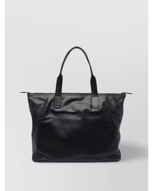 Dolce & Gabbana Black Leather Medium Tote Bag for men