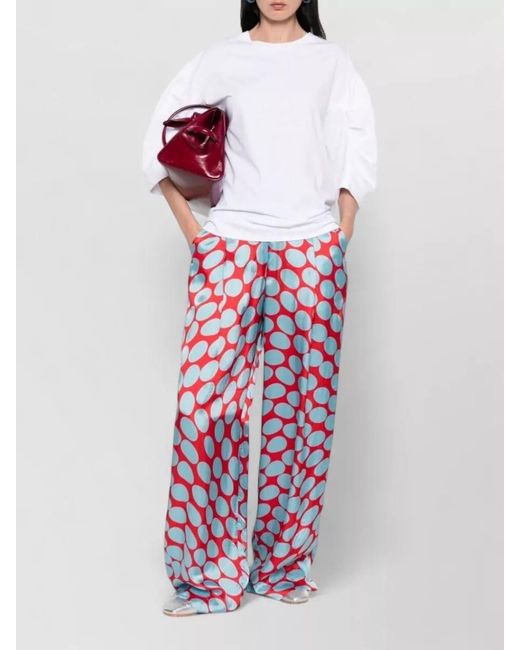 Dries Van Noten White Nylon Silk Blend Top Three Quarter Sleeves