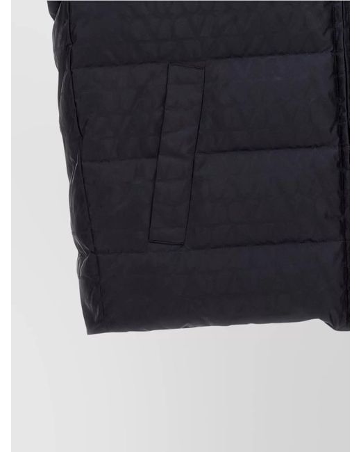 Valentino Garavani Black Down Toile Iconographe Printed Puffer Gilet for men