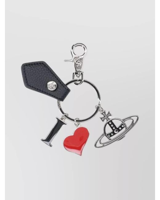 Vivienne Westwood White I Love Orb Keychain