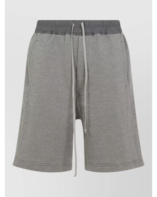 Rick Owens Gray Wide-Leg Track Shorts for men