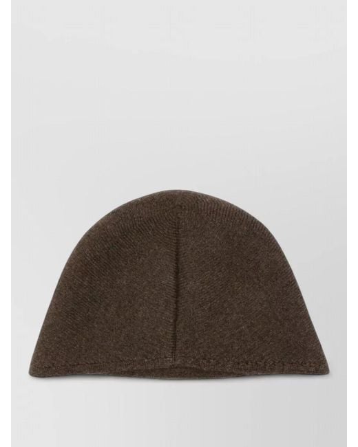 Uma Wang Brown Cashmere Bucket Hat