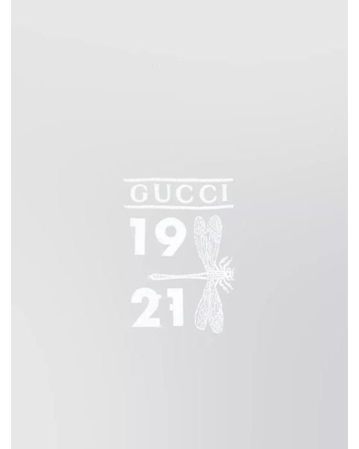 Gucci Blue Logo-Print Hooded Sweatshirt for men