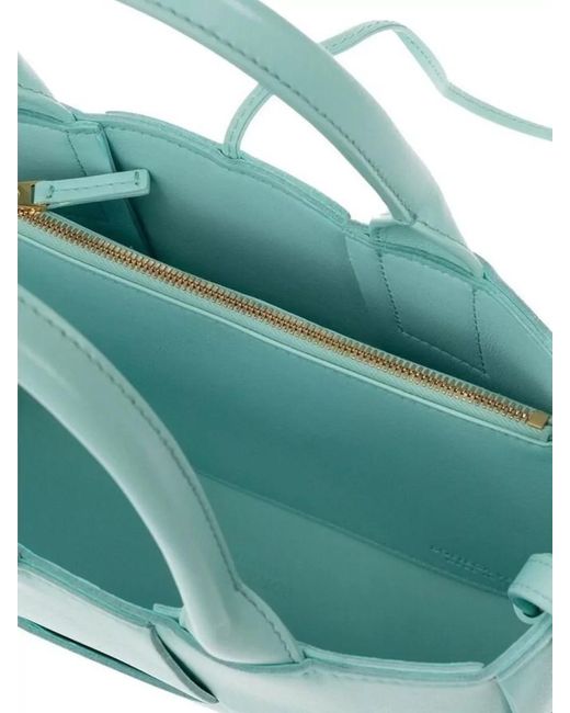 Bottega Veneta Blue Na Lamb Leather Tote Bag