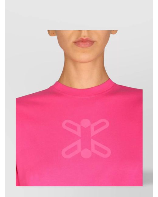 McQ Alexander McQueen Pink Logo Print T-Shirt
