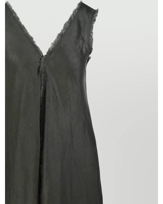 P.A.R.O.S.H. Multicolor Dress Frayed Edges Maxi Length Sleeveless Neckline