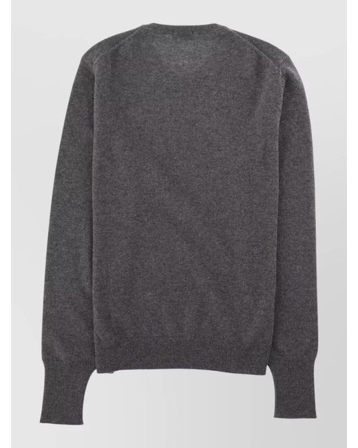 Drumohr Gray Crew Neck Long Sleeve Regular Fit Top for men