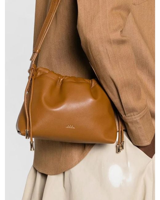 A.P.C. Brown Ninon Small Cross-Body Bag