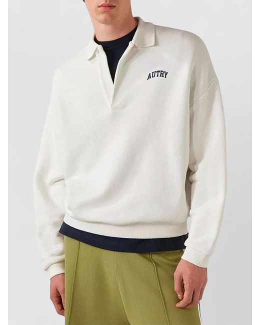 Autry Natural Cotton Long-Sleeve Polo Shirt for men