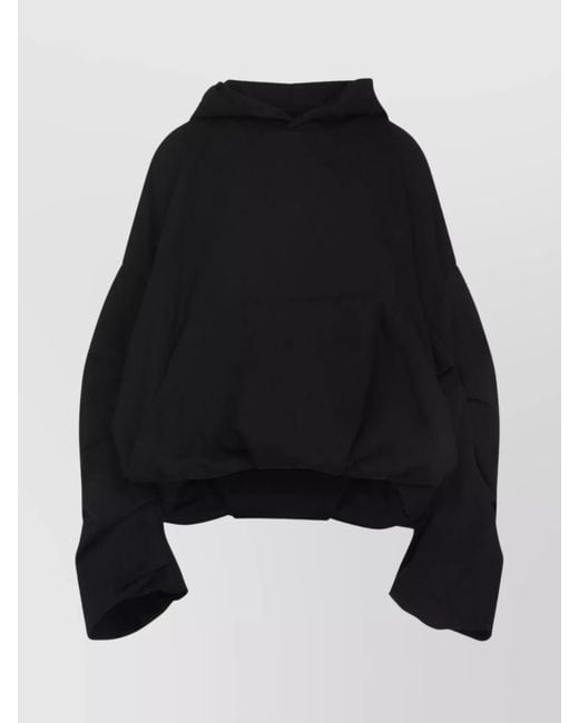 Dries Van Noten Black Cotton Oversized Hoodie