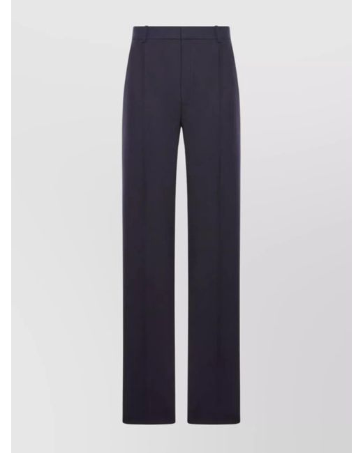 Saint Laurent Blue Tailored Wool Chiné High-Waisted Pants for men