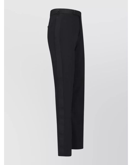 Tom Ford Blue Straight-Leg Tailored Trousers for men