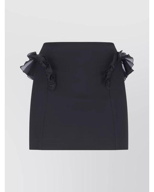 Nensi Dojaka Blue Frilled Mini Skirt