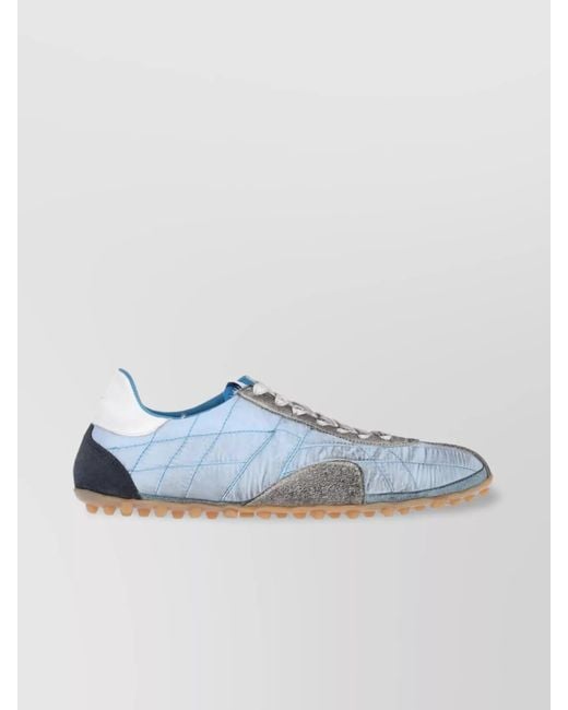 Maison Margiela Blue Quilted Low-Top Sneakers for men