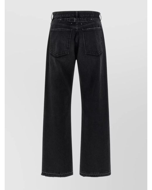 Maison Margiela Black Denim High-Rise Straight-Leg Jeans for men