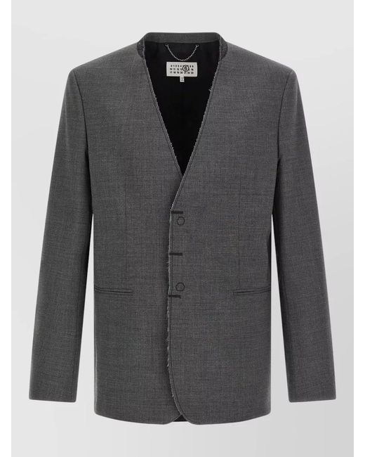 MM6 by Maison Margiela Black Wool Blazer for men