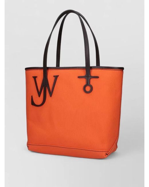 J.W. Anderson Orange Anchor Tote Small Canvas Tote Bag