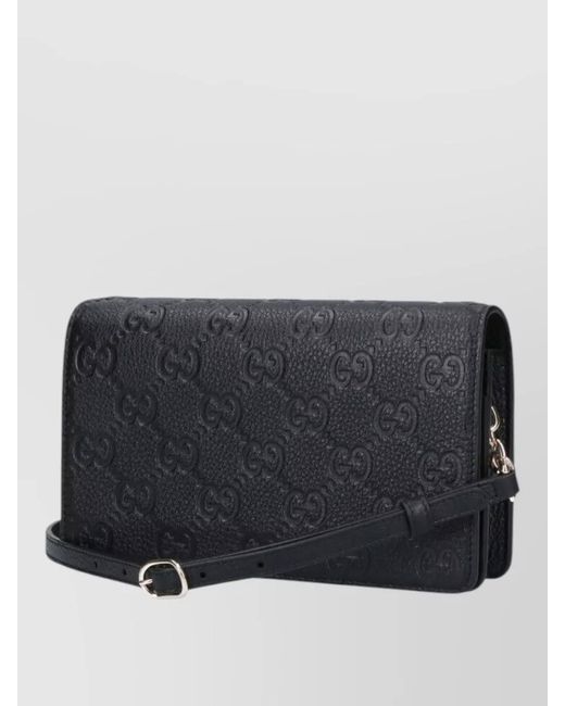 Gucci Gray Compact Wallets And Cardholders Adjustable Strap