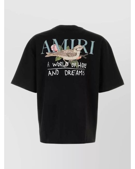 Amiri Black Dreams And Hopes Graphic Print T-Shirt for men