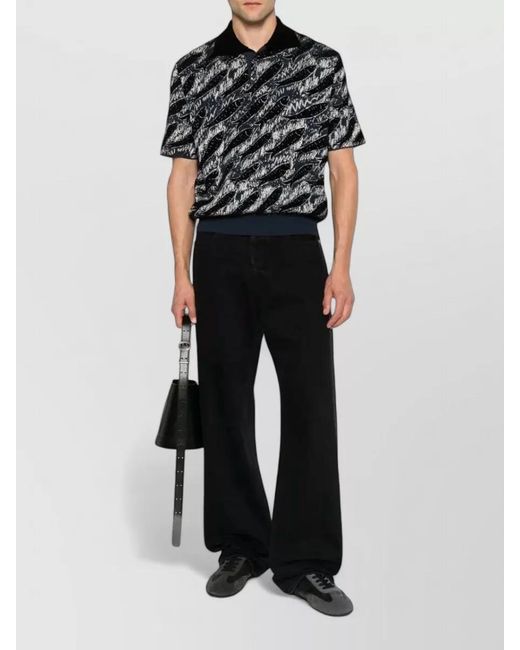 Jacquemus Black Straight Leg Denim Trousers Belt Loops for men