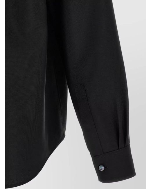 Jil Sander Black 240 Shirt Long Sleeves Straight Cut for men