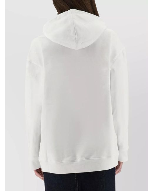 Moschino White Printed Cotton Regular-Fit Knitted Top