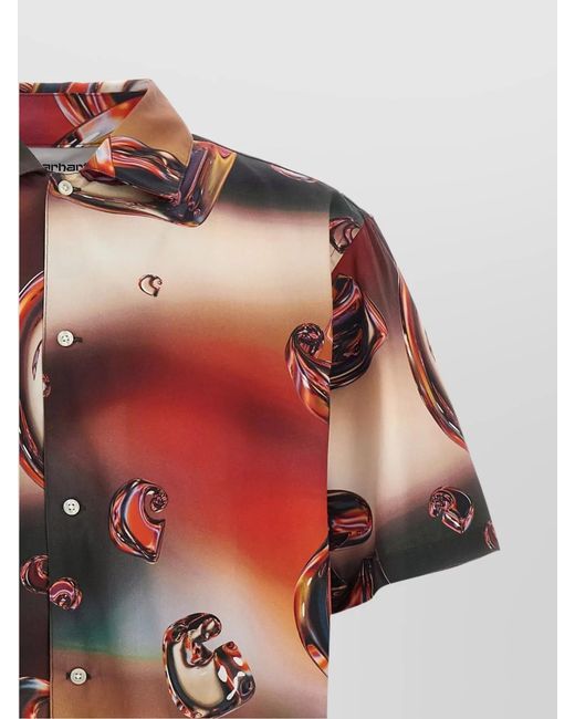 Carhartt Red Solar Chrome Short-Sleeve Shirt for men