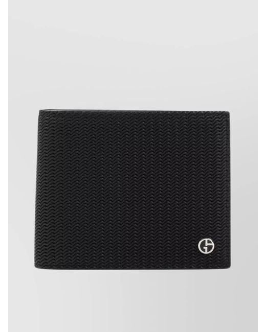 Giorgio Armani Black Calf Leather Wallet for men