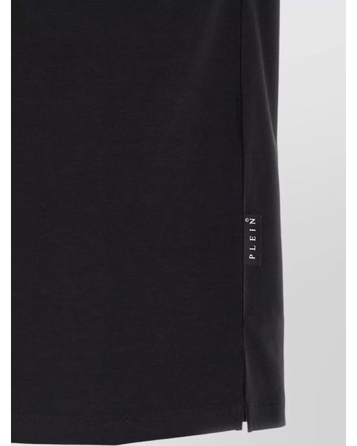 Philipp Plein Black Cotton Polo Shirt for men