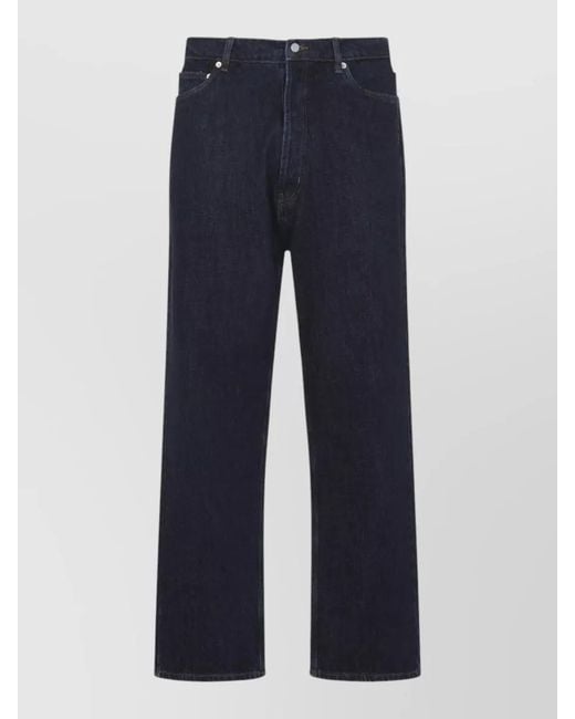 Studio Nicholson Blue Denim Straight-Leg Jeans