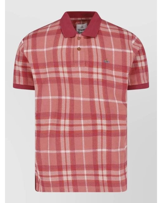Vivienne Westwood Red Short-Sleeve Polo Shirt for men