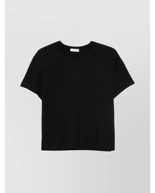 Totême Black Crew Neck Short Sleeve T-Shirt