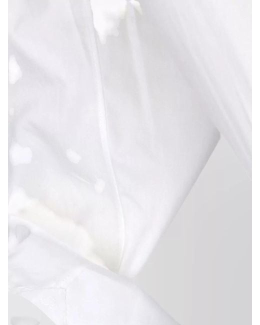 Finamore 1925 White Casual Shirt Button Down Collar Long Sleeves for men
