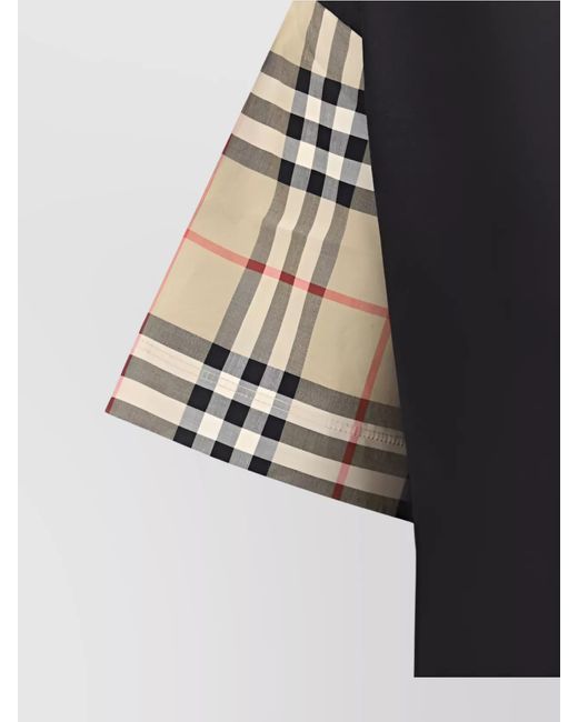 Burberry Black Cotton Check Short-Sleeve T-Shirt