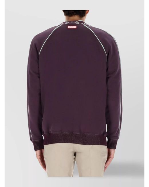 Casablanca Purple Organic Cotton Logo Sweatshirt for men