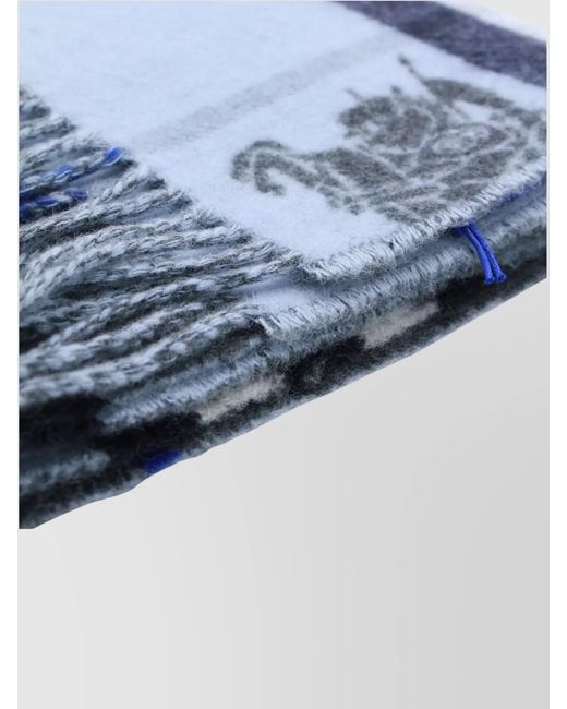 Burberry Blue Cashmere Scarf