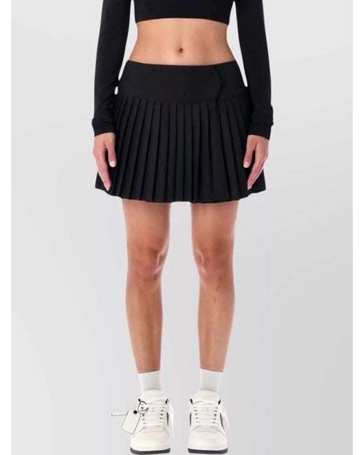 Off-White c/o Virgil Abloh Black Pleated Wrap Mini Skirt