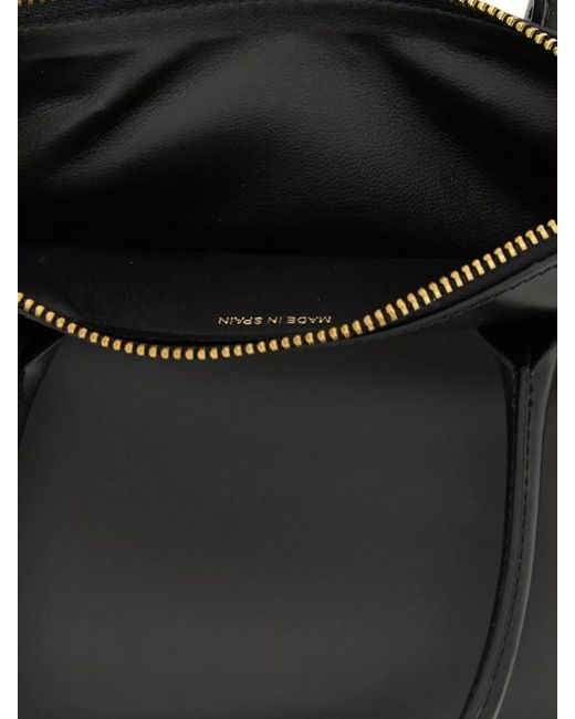 Comme des Garçons Black Leather Top Handle Clutch Bag